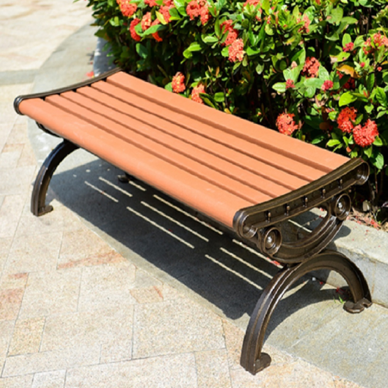 Banc de jardin WPC incurvé de différents styles d'extérieur